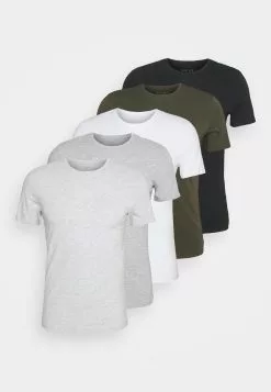 Pier One 5 Pack - Basic T-Shirt - Black/White/Light Grey 17 Pier One 5 Pack - Basic T-Shirt - Black/White/Light Grey -Pier One Shop af2e3648ccfd4b198cd51d1c4b807340
