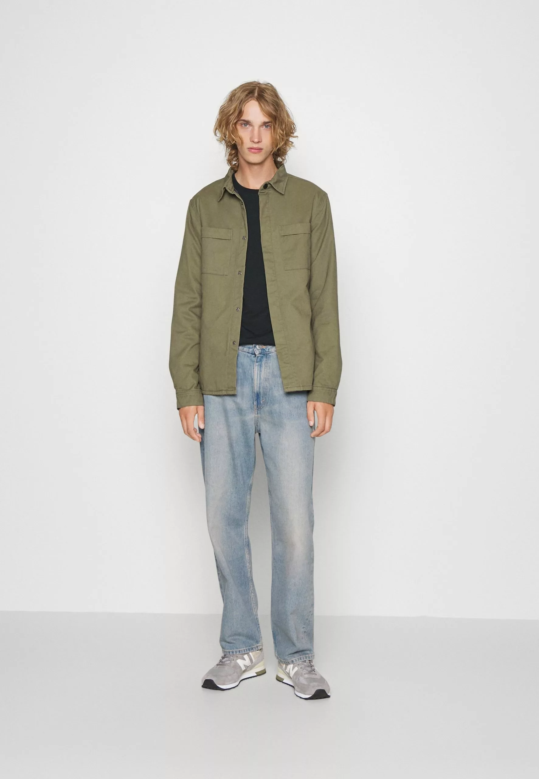 Pier One 5 Pack - Long Sleeved Top - White/Dark Blue/Black 1 Pier One 5 Pack - Long Sleeved Top - White/Dark Blue/Black