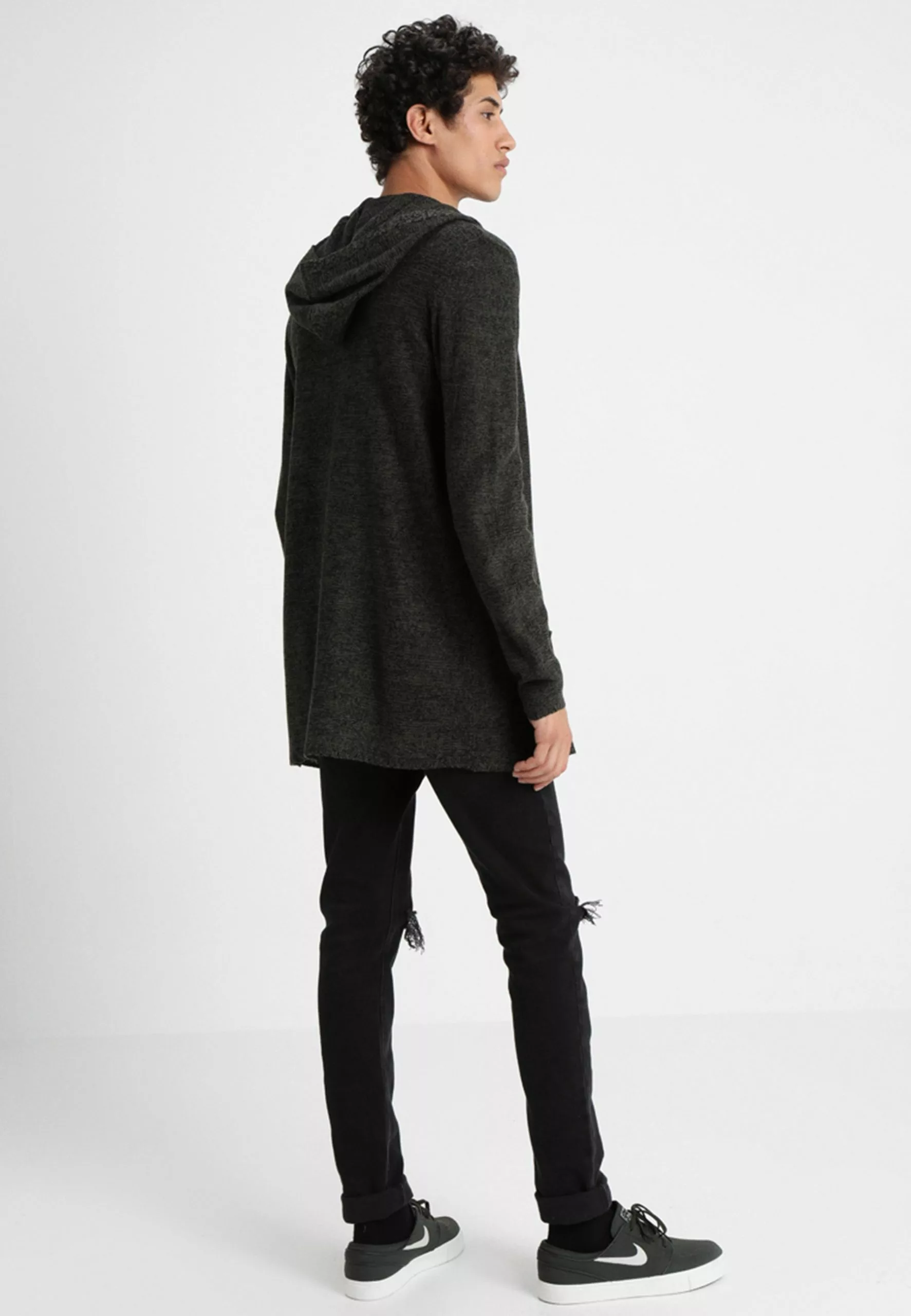 Pier One Cardigan - Black/Olive 3 Pier One Cardigan - Black/Olive - Image 3