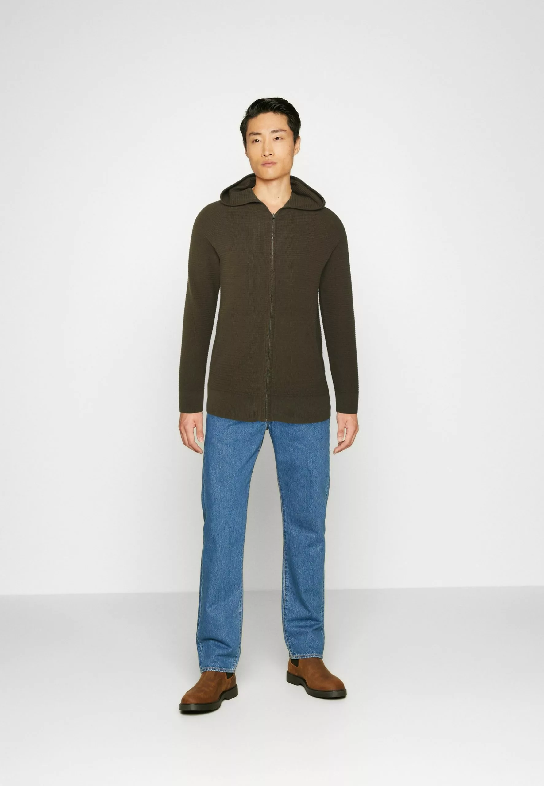 Pier One Cardigan - Olive 2 Pier One Cardigan - Olive - Image 2