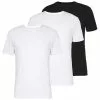 Pier One 3 Pack - Basic T-Shirt -Black/ White