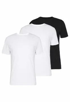 Pier One 3 Pack - Basic T-Shirt -Black/ White