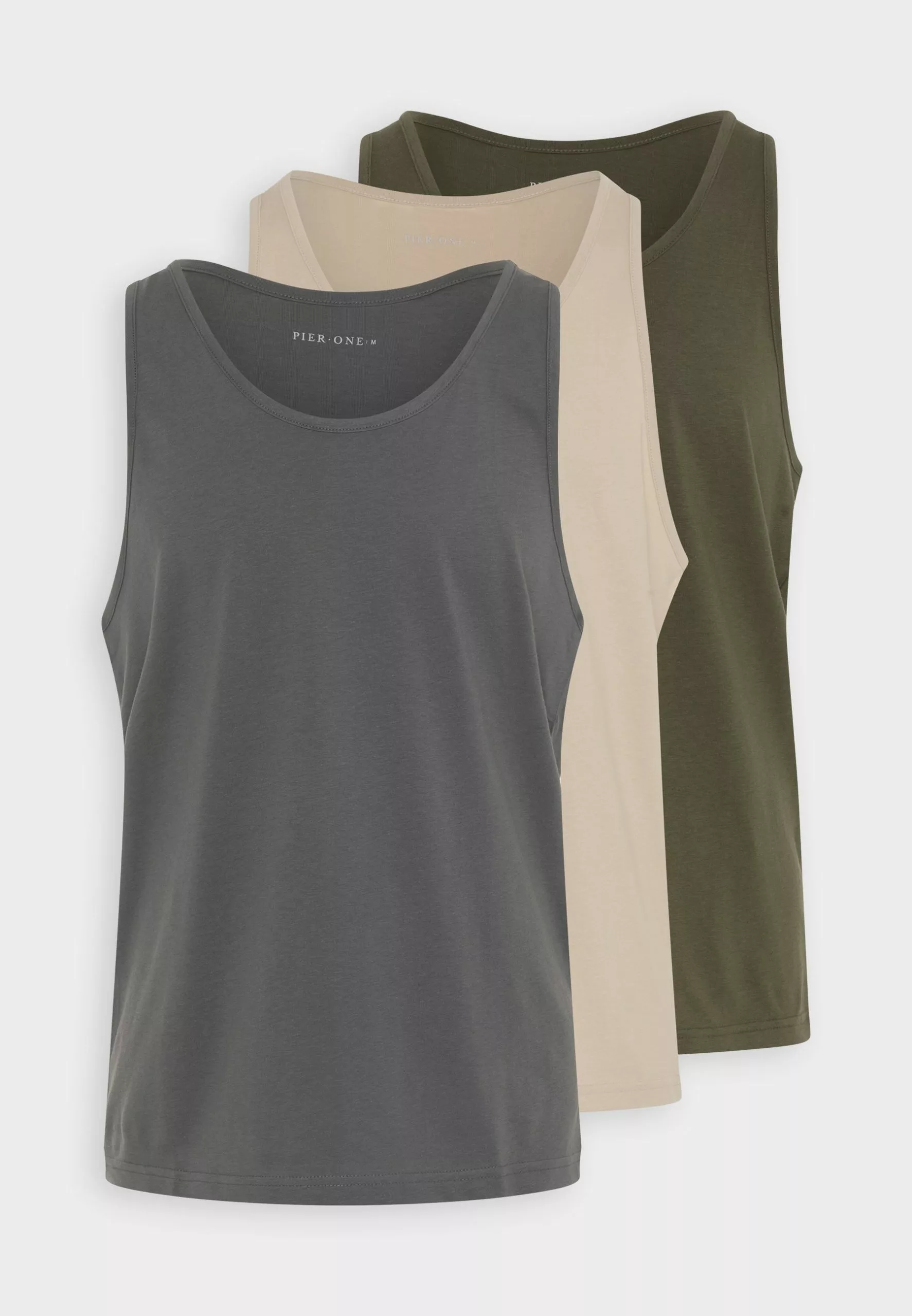 Pier One 3 Pack - Top - Olive/Off-White/Stone 6 Pier One 3 Pack - Top - Olive/Off-White/Stone - Image 6