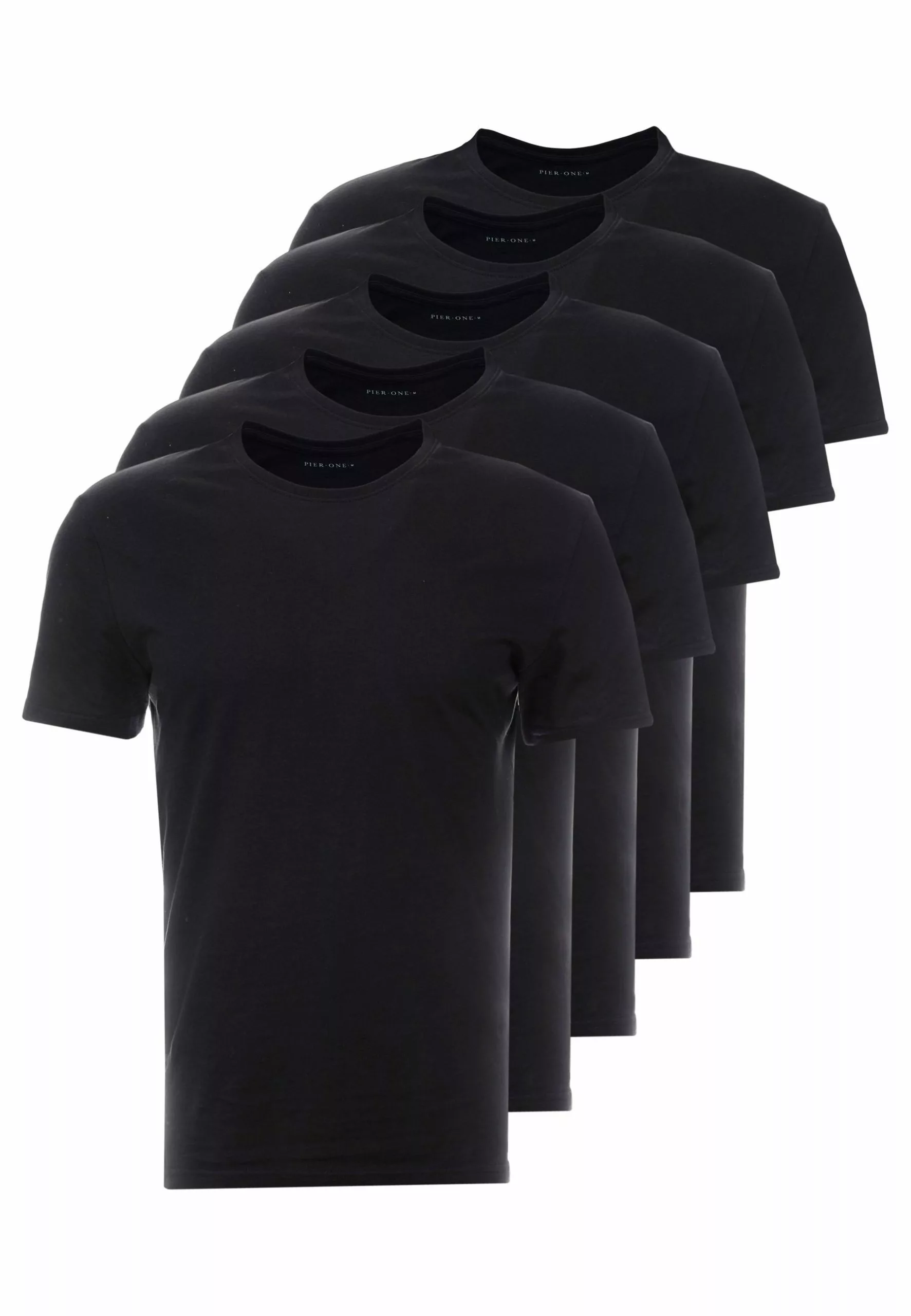 Pier One 5 Pack - Basic T-Shirt - Black 4 Pier One 5 Pack - Basic T-Shirt - Black - Image 4