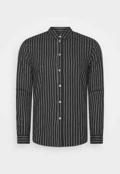 Pier One Flannel Stripes- Shirt - Dark Grey