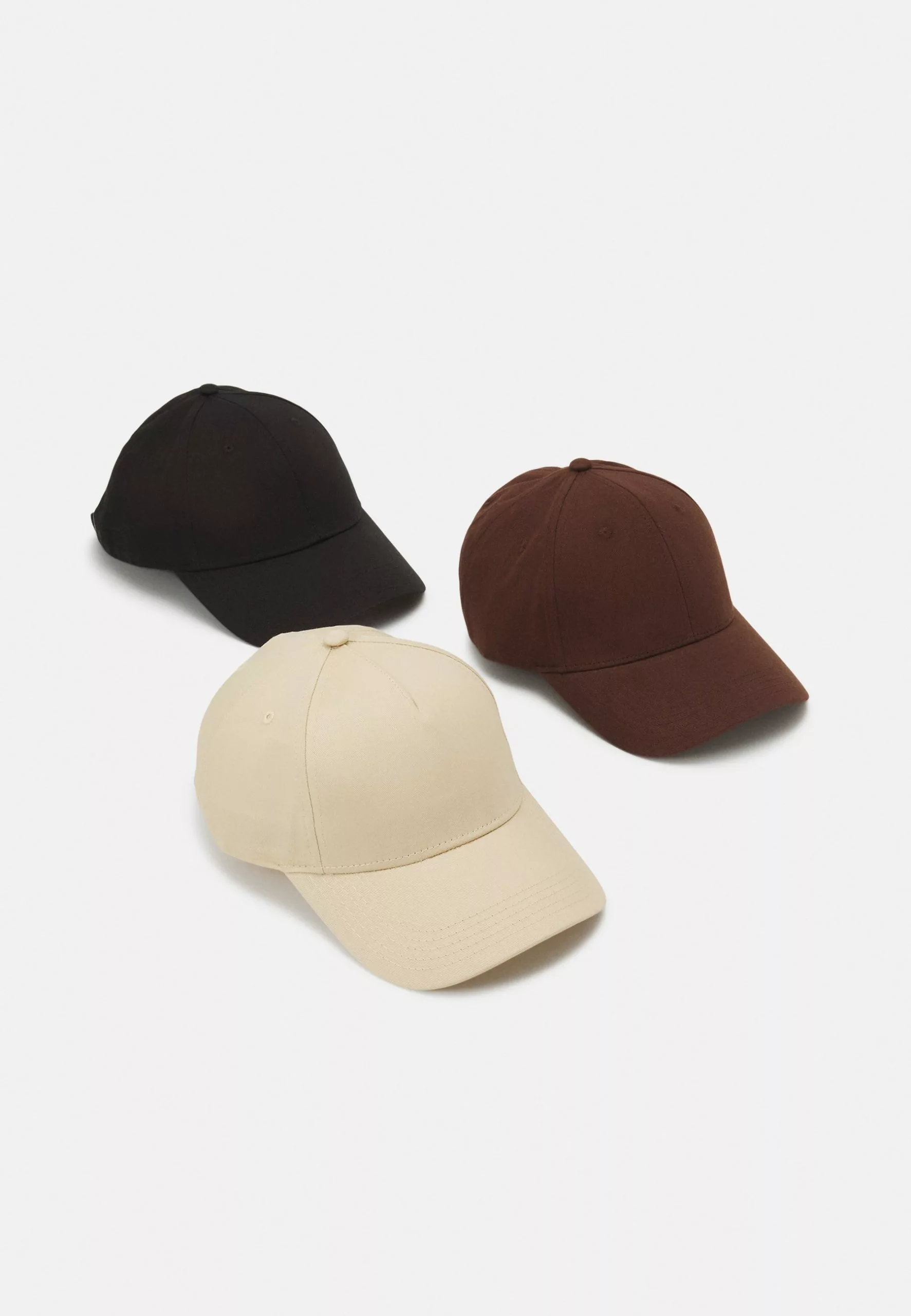 Pier One Unisex 3 Pack - Cap - Black/Dark Brown/Beige 1 Pier One Unisex 3 Pack - Cap - Black/Dark Brown/Beige