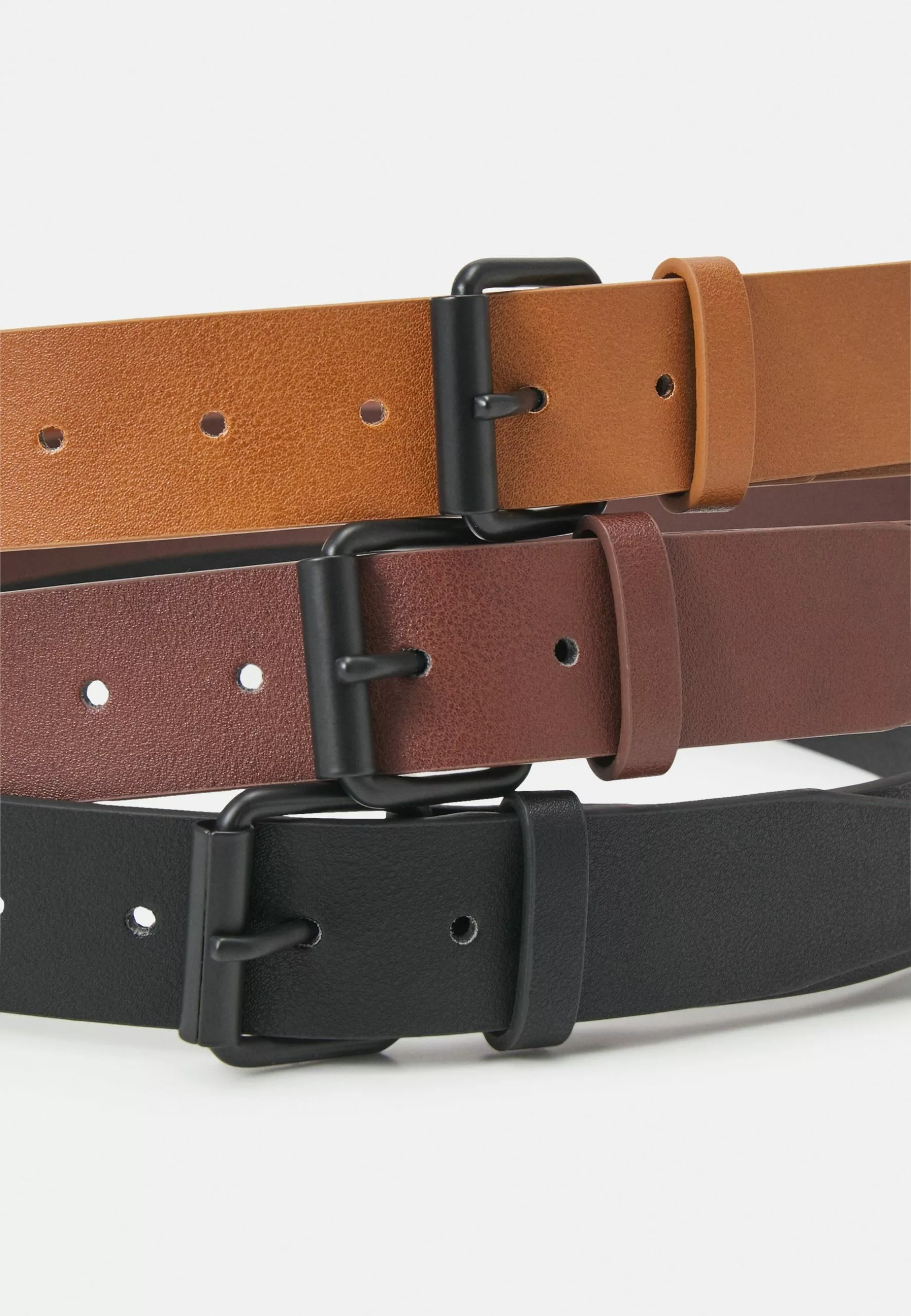Pier One 3 Pack Unisex - Belt - Black/Brown/Cognac 4 Pier One 3 Pack Unisex - Belt - Black/Brown/Cognac - Image 4