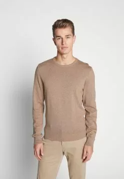 Pier One Basic Crewneck - Jumper - Mottled Beige