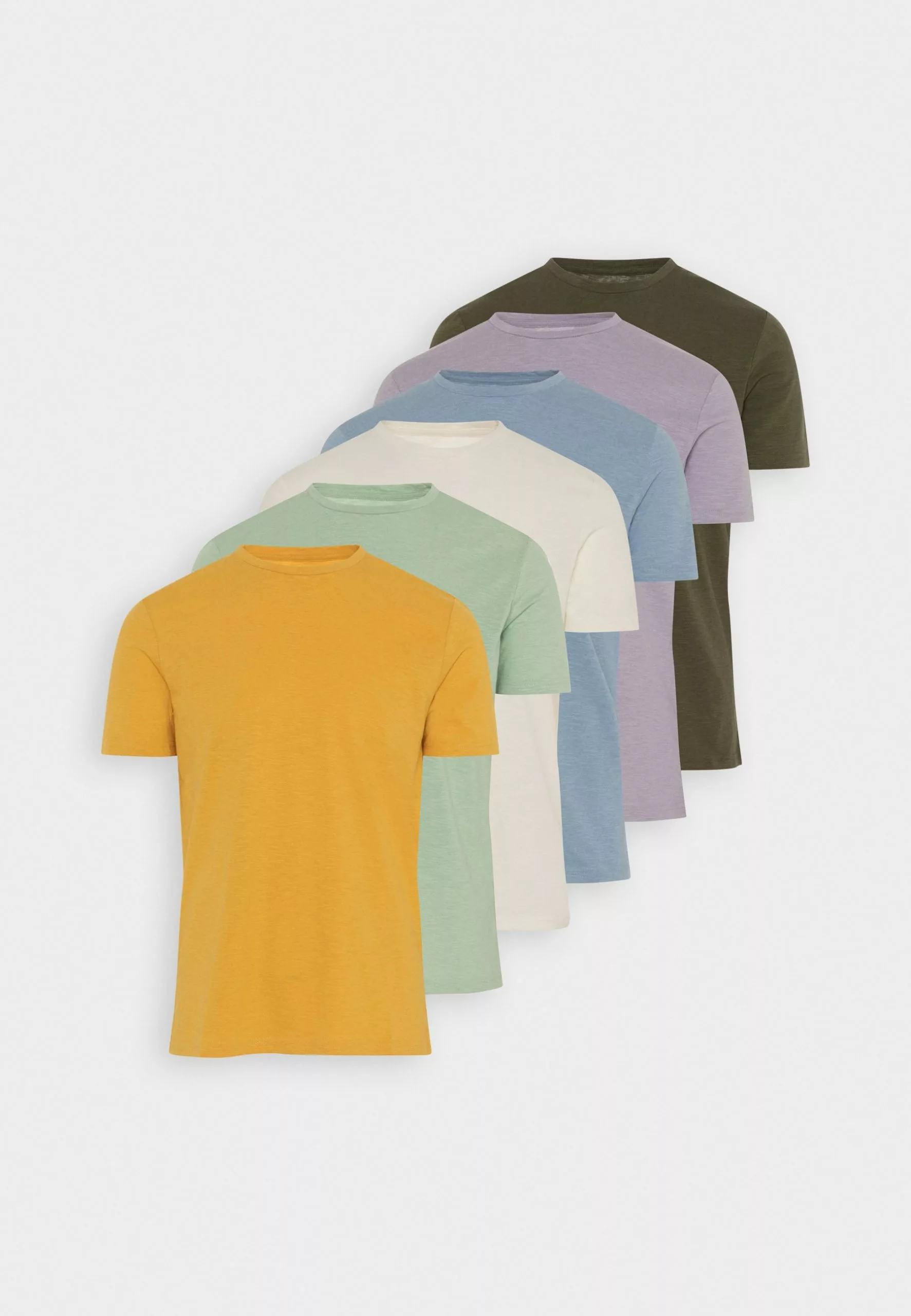 Pier One 7 Pack - Basic T-Shirt - White/Yellow/Lilac 9 Pier One 7 Pack - Basic T-Shirt - White/Yellow/Lilac - Image 9