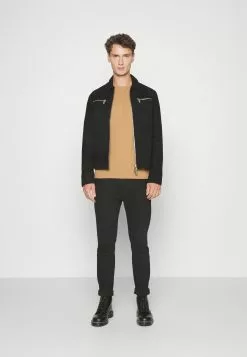 Pier One 5 Pack - Basic T-Shirt - Dark Grey/White/Light Brown