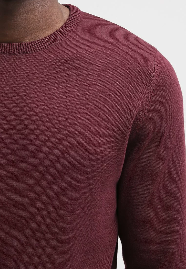 Pier One Basic Crewneck - Jumper - Bordeaux 4 Pier One Basic Crewneck - Jumper - Bordeaux - Image 4