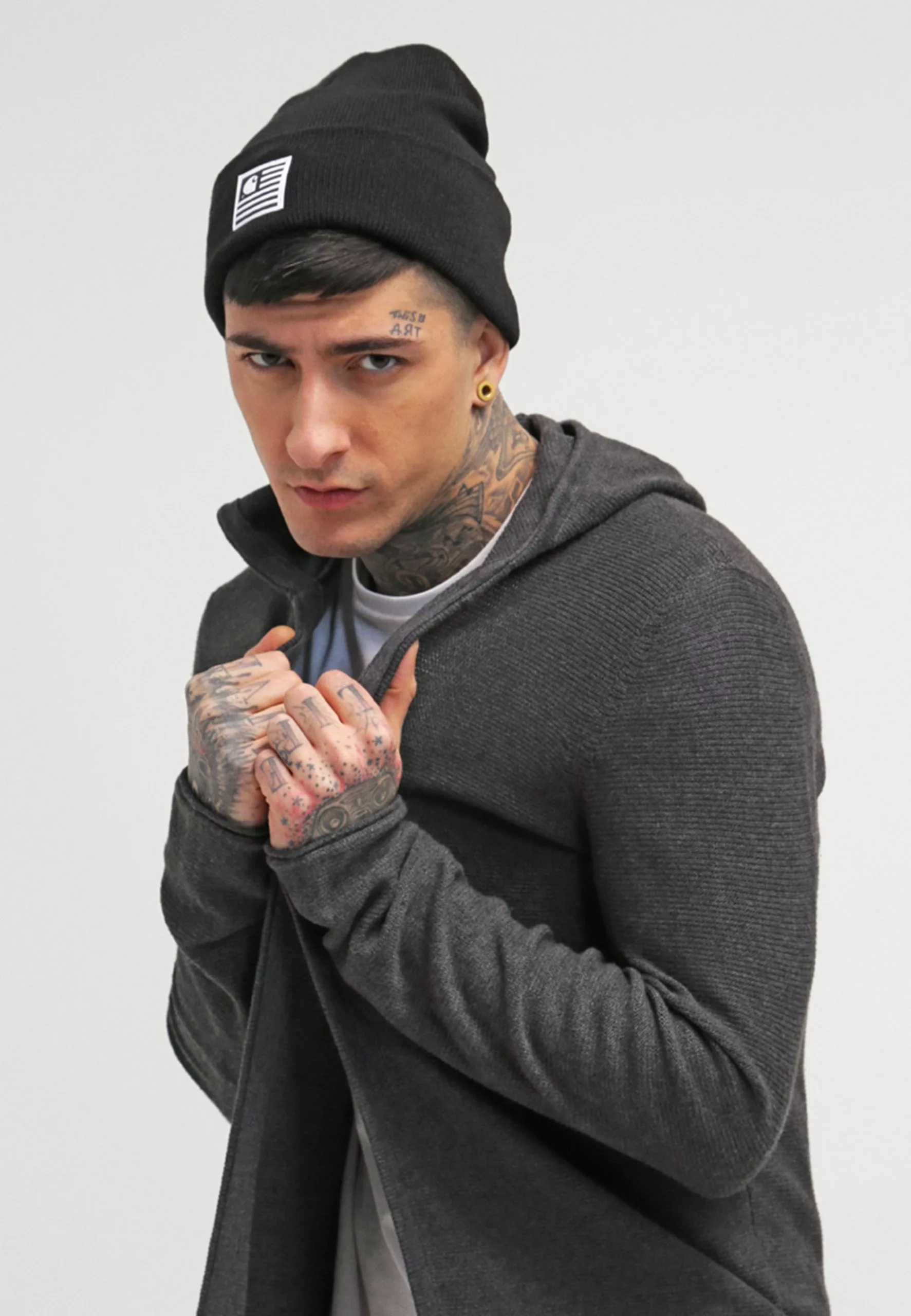 Pier One Cardigan - Mottled Dark Grey 4 Pier One Cardigan - Mottled Dark Grey - Image 4