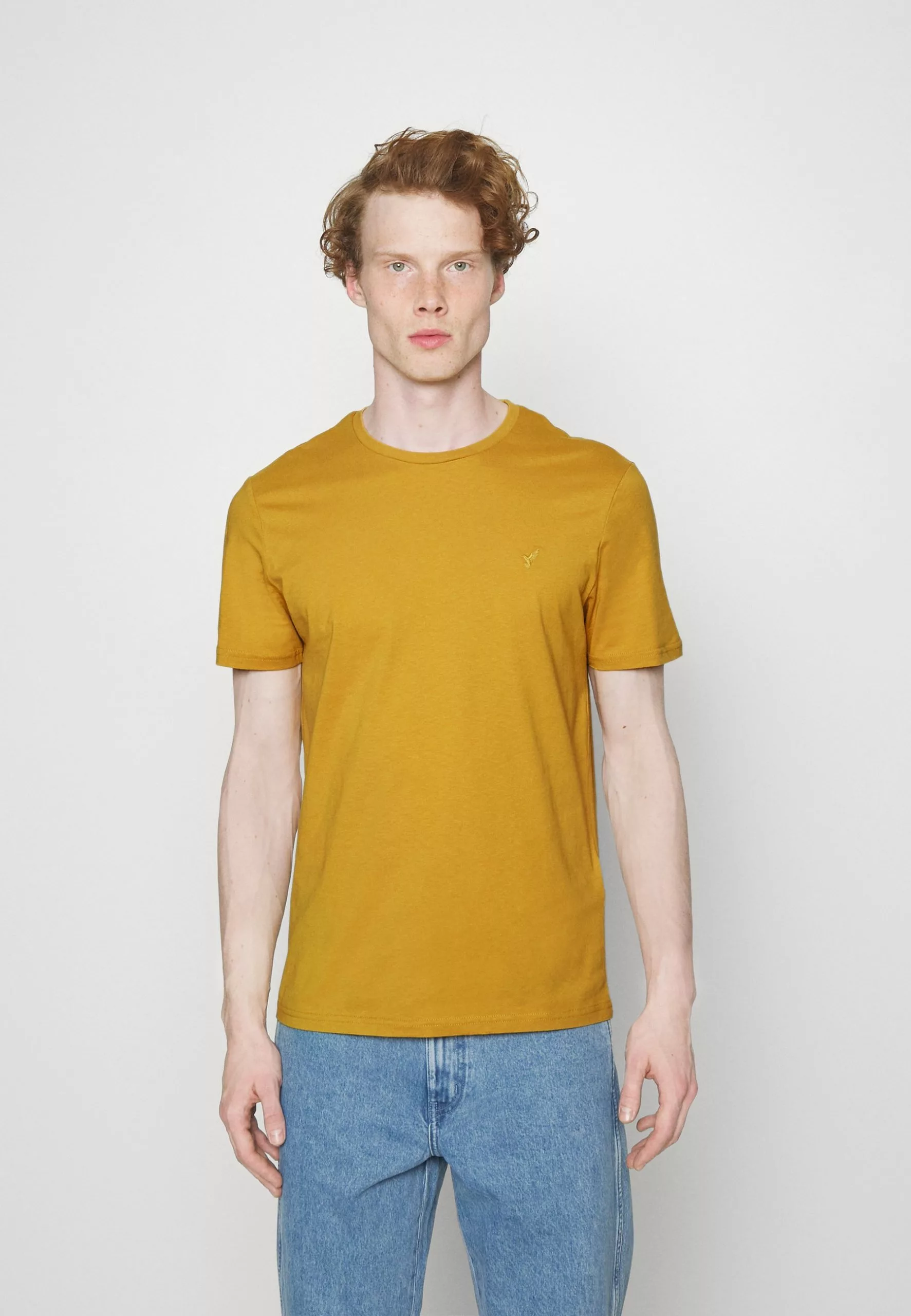 Pier One 5 Pack - Basic T-Shirt - Mottled Dark Blue/Yellow/Orange 2 Pier One 5 Pack - Basic T-Shirt - Mottled Dark Blue/Yellow/Orange - Image 2