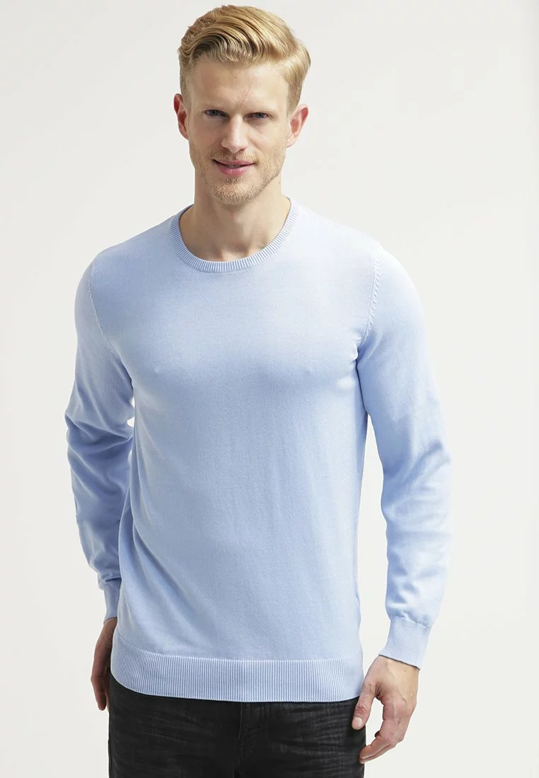 Pier One Basic Crewneck - Jumper - Light Blue 1 Pier One Basic Crewneck - Jumper - Light Blue