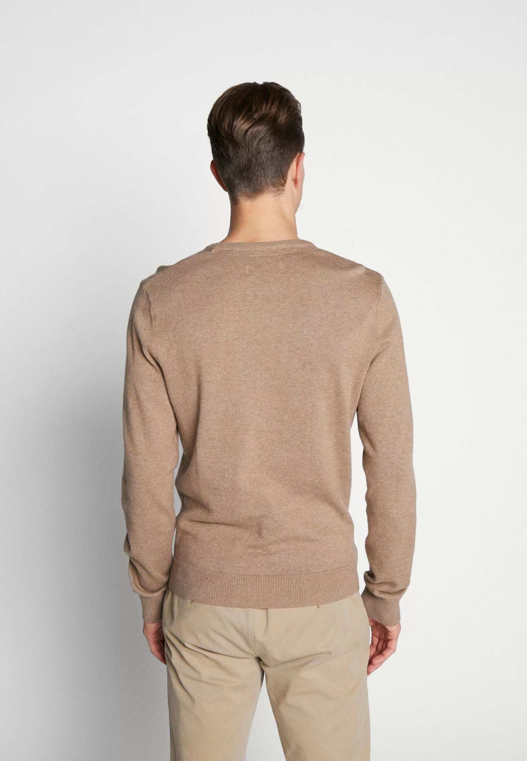 Pier One Basic Crewneck - Jumper - Mottled Beige 3 Pier One Basic Crewneck - Jumper - Mottled Beige - Image 3