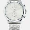 Pier One Unisex - Chronograph Watch - Silver-Coloured