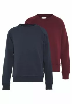 Pier One 2 Pack - Sweatshirt - Dark Blue/Bordeaux