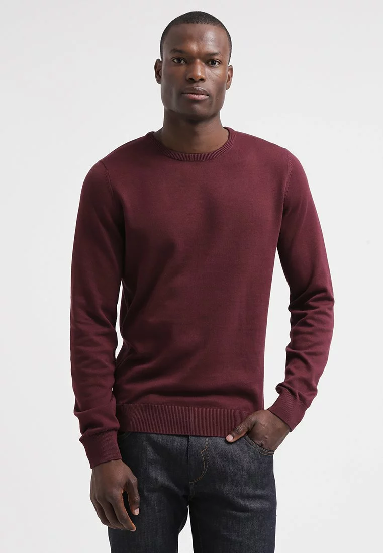 Pier One Basic Crewneck - Jumper - Bordeaux 1 Pier One Basic Crewneck - Jumper - Bordeaux