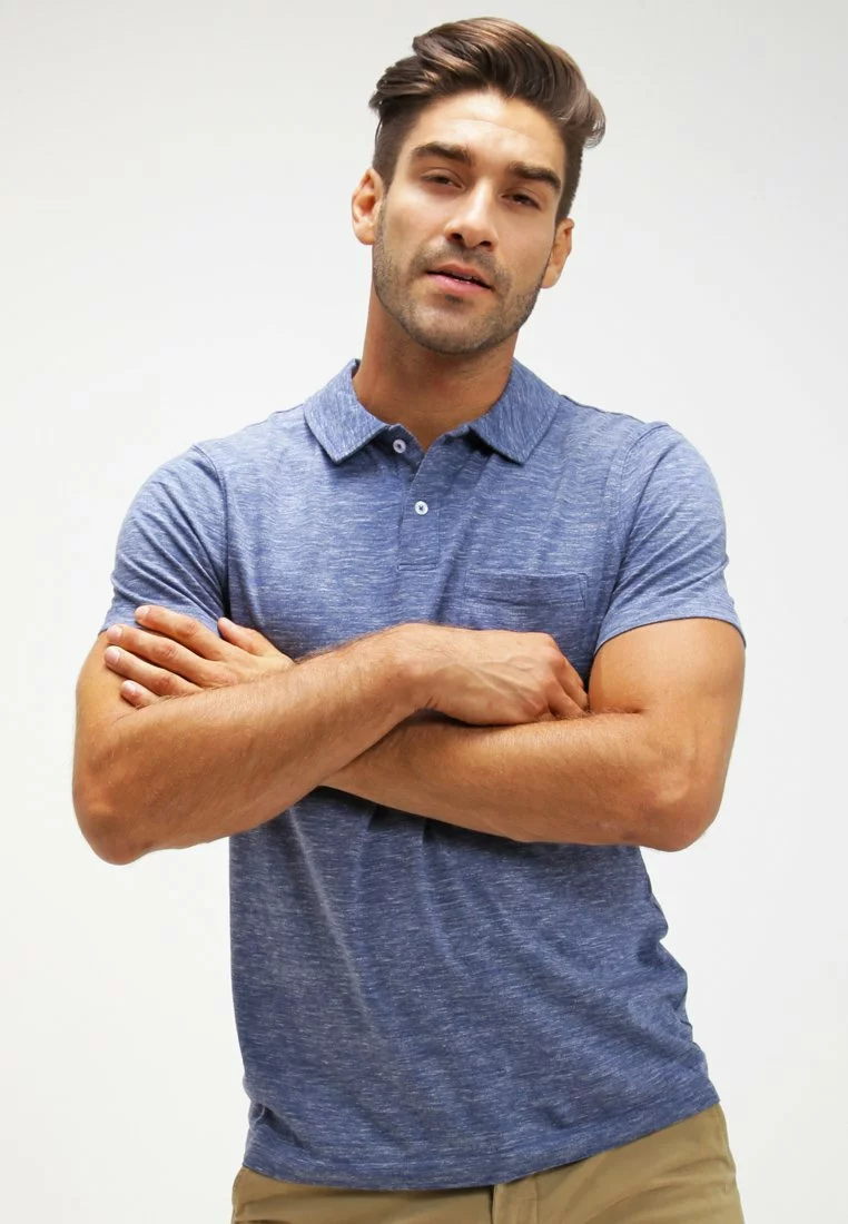 Pier One Polo Shirt - Blue Melange 1 Pier One Polo Shirt - Blue Melange