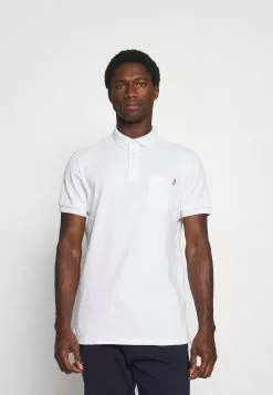 Pier One Tricolore Trim- Polo Shirt - White