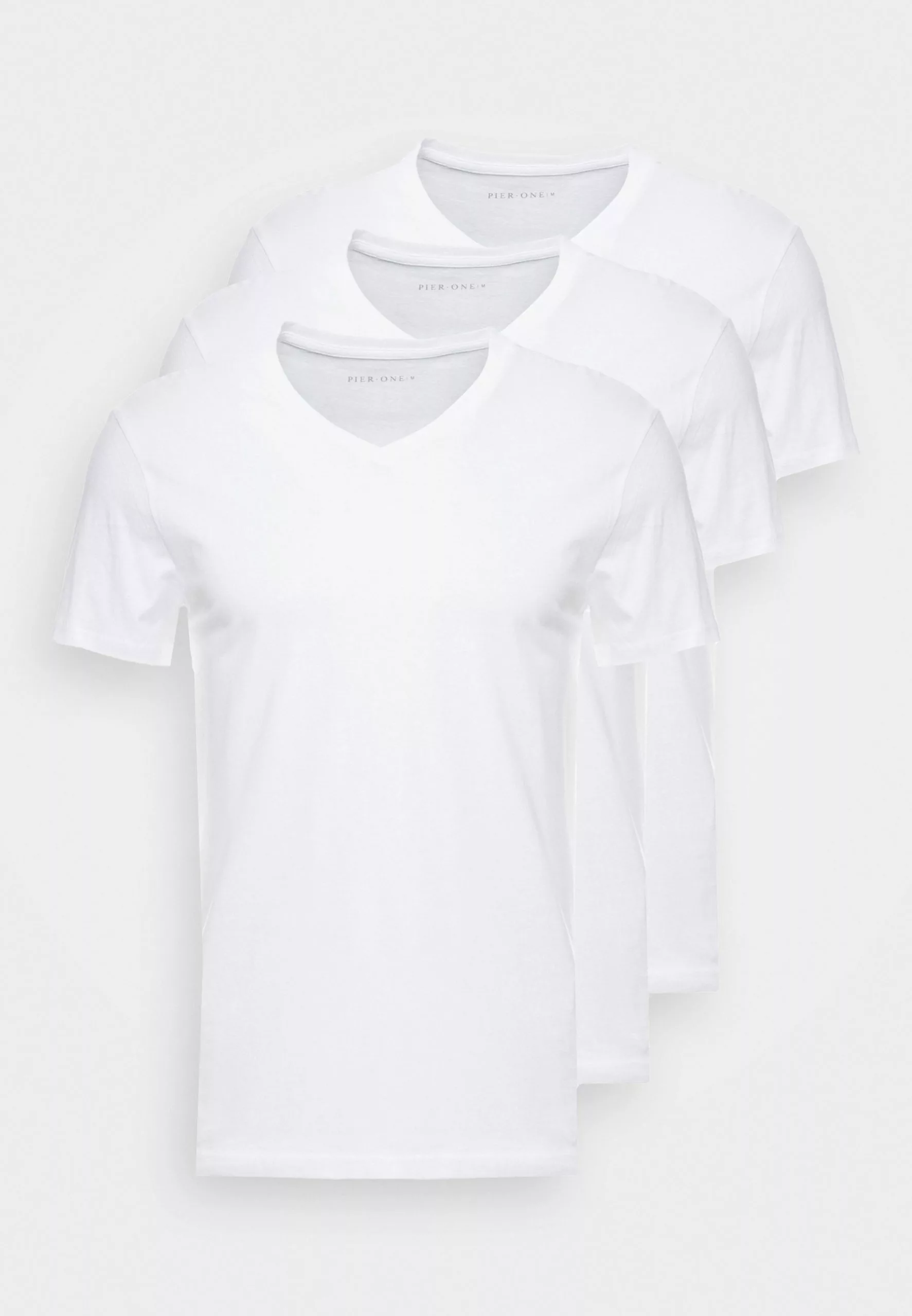 Pier One 3 Pack- Basic T-Shirt - White 5 Pier One 3 Pack- Basic T-Shirt - White - Image 5