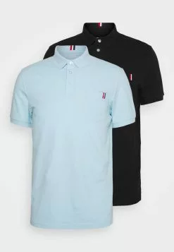 Pier One 2 Pack - Polo Shirt - Light Blue/Black -Pier One Shop f764a289a7a348d2a5d1286b8919369d