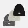 Pier One Unisex 3 Pack - Beanie - Black/Dark Grey/Off-White
