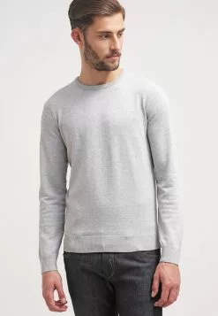 Pier One Basic Crewneck - Jumper - Light Grey