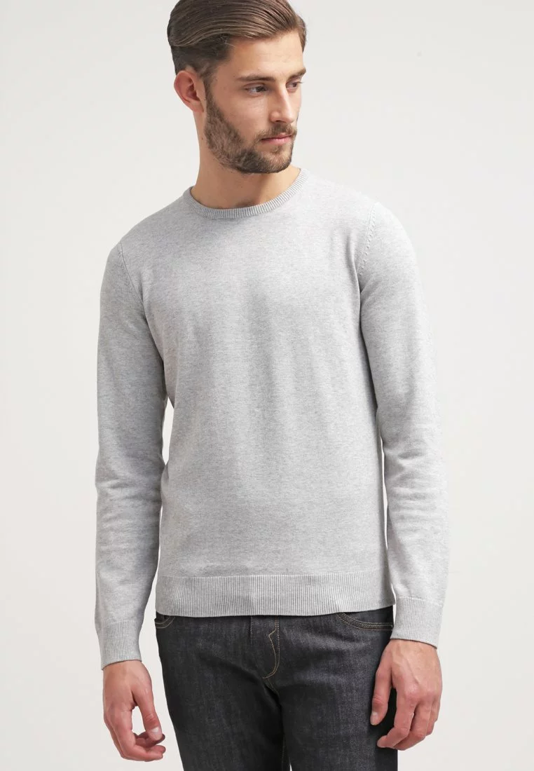 Pier One Basic Crewneck - Jumper - Light Grey 1 Pier One Basic Crewneck - Jumper - Light Grey