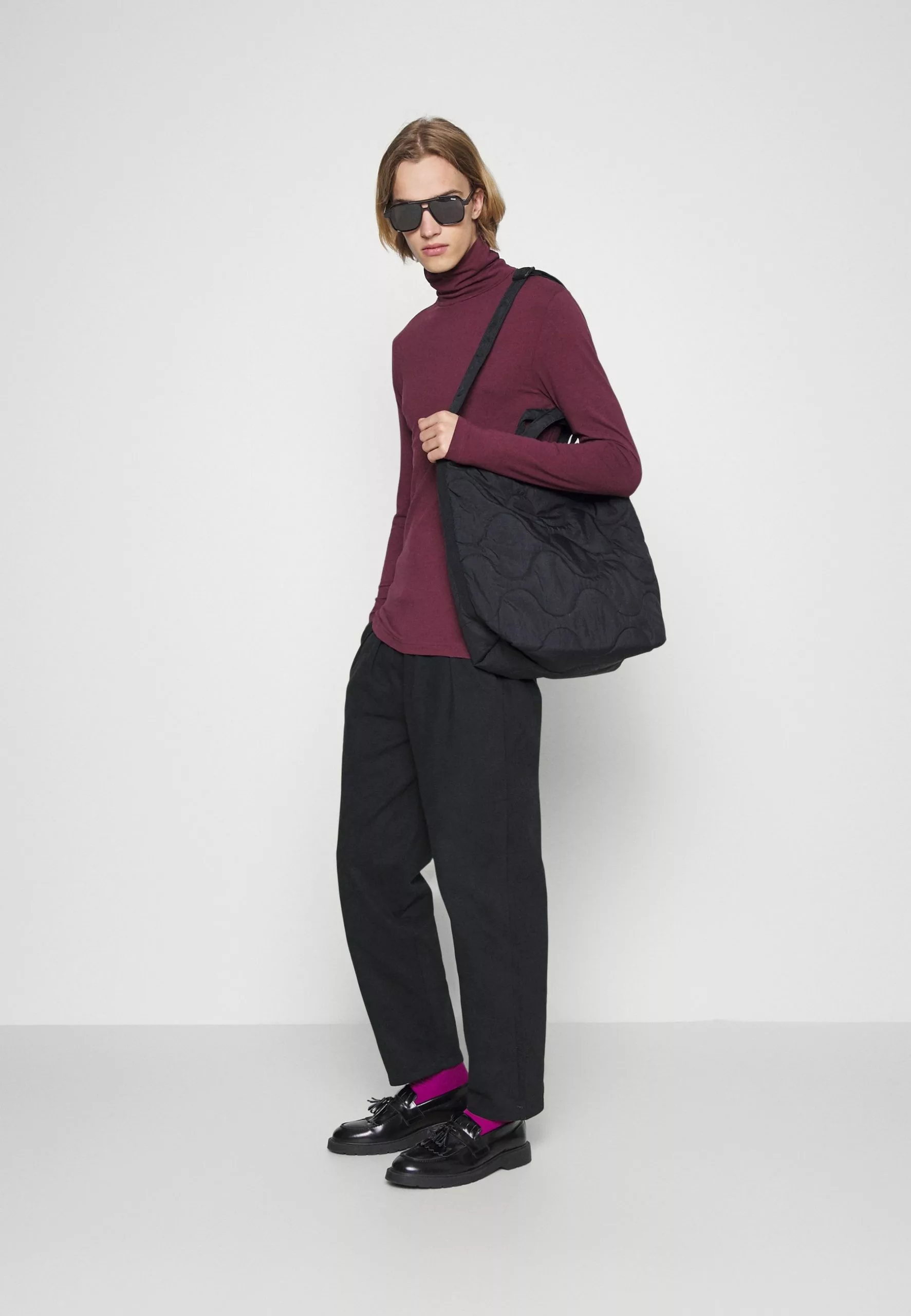 Pier One 2 Pack - Long Sleeved Top - Bordeaux/Dark Blue 1 Pier One 2 Pack - Long Sleeved Top - Bordeaux/Dark Blue