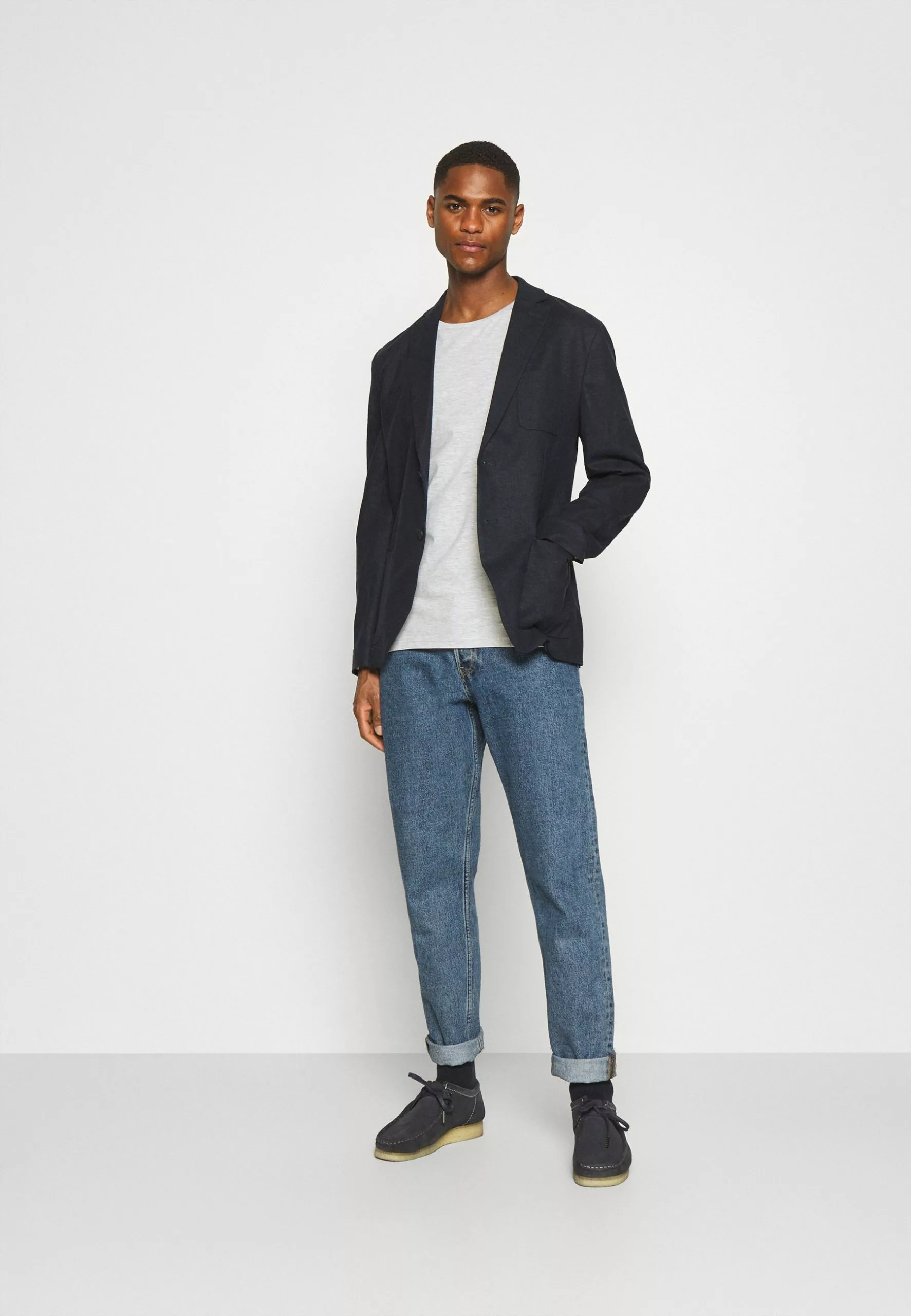 Pier One 5 Pack - Basic T-Shirt - Black/White/Light Grey 1 Pier One 5 Pack - Basic T-Shirt - Black/White/Light Grey